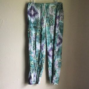 Vintage bohemian flowy pants